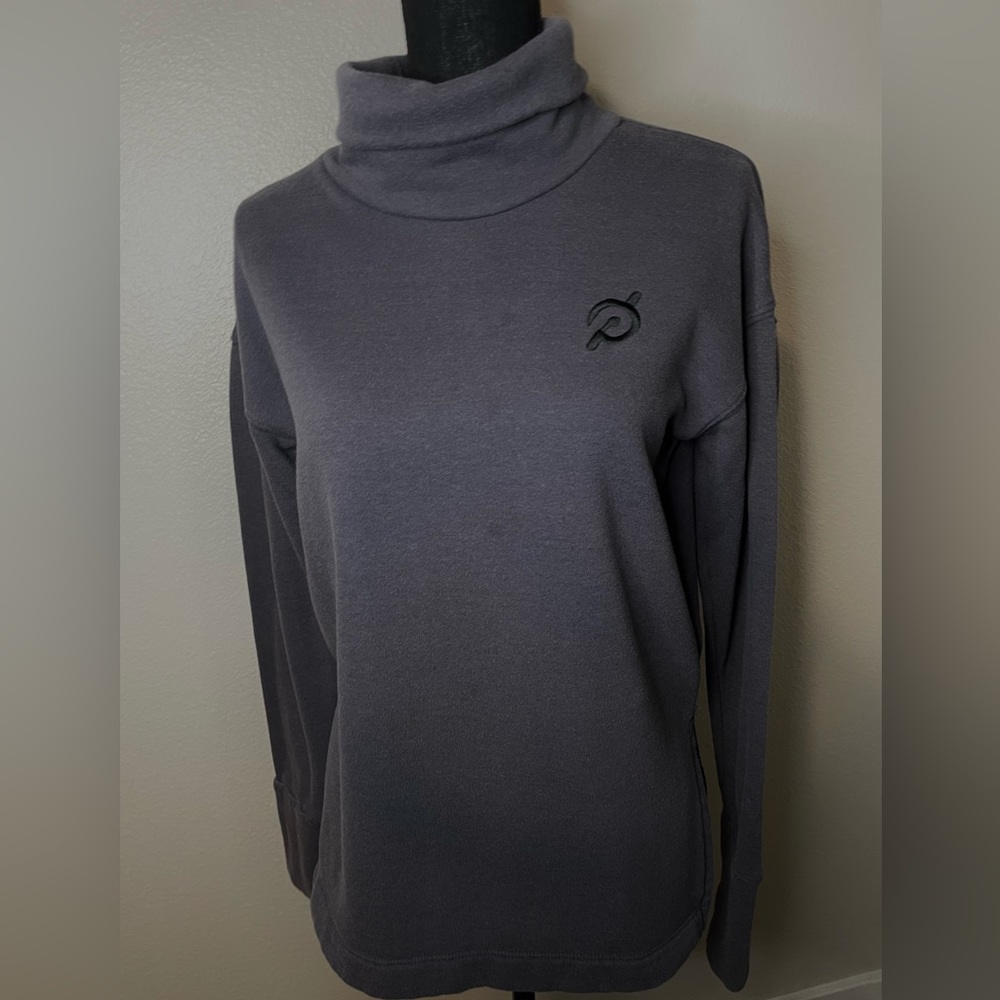 Peloton Grey turtle Neck pullover sweater